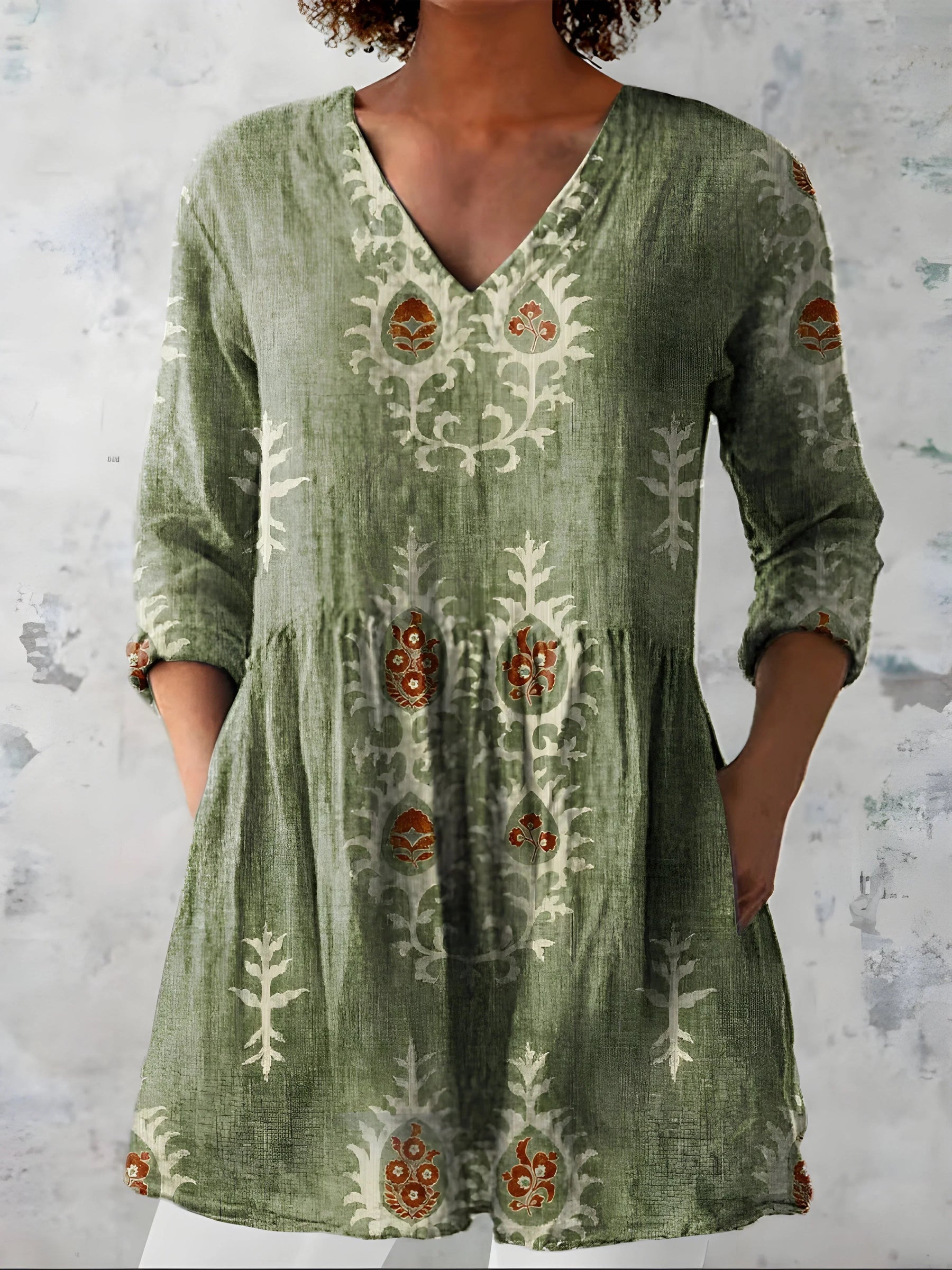 Willow| Long Blouse with V-Neck