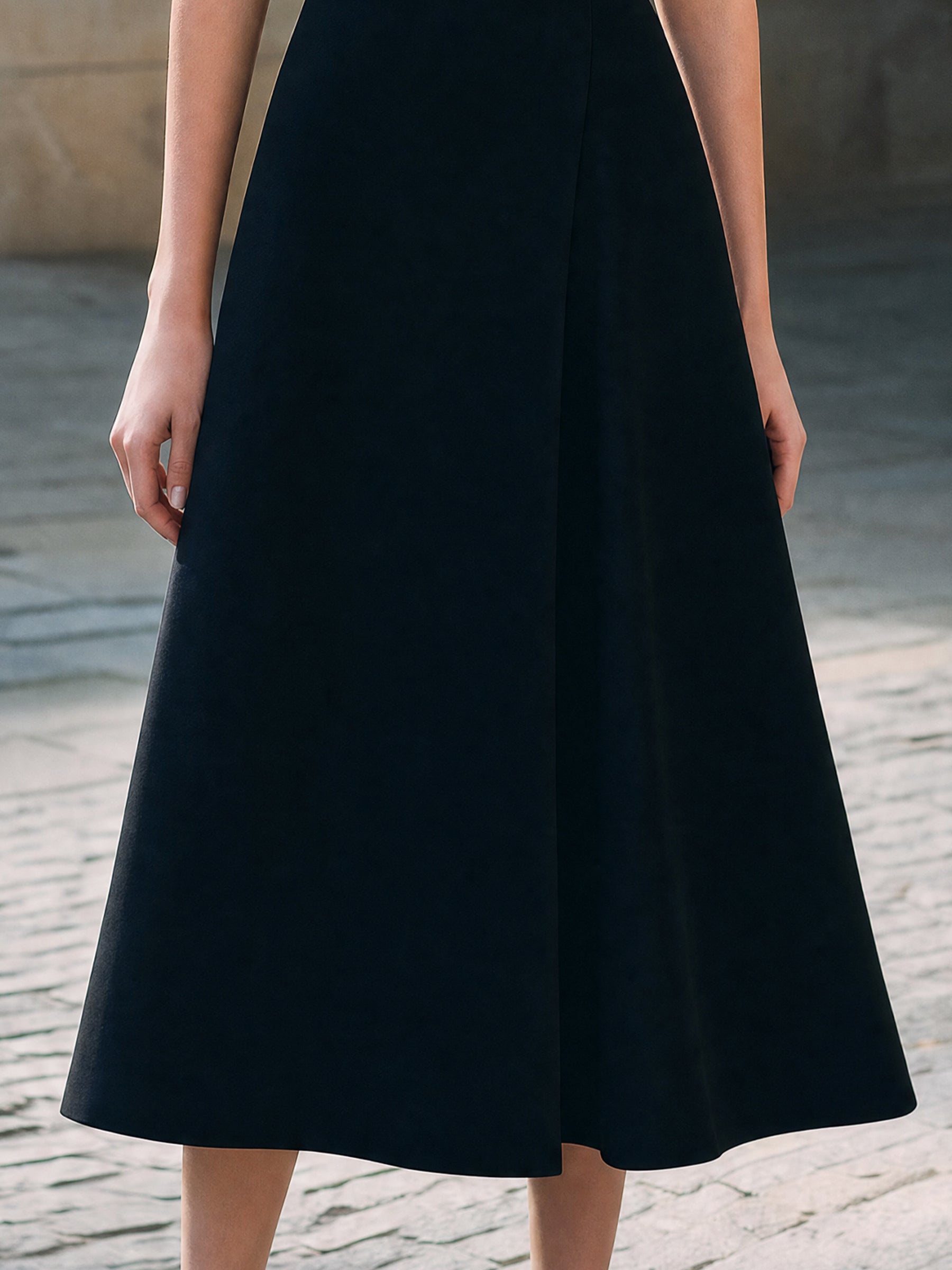 Asymmetric Cutout Bodice Midi Dress