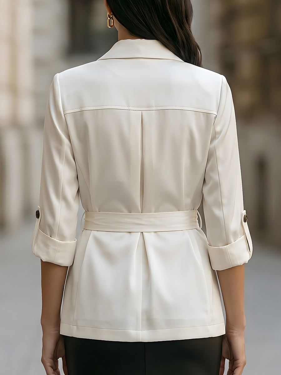 Utility Tailored Belted Blazer Jacket