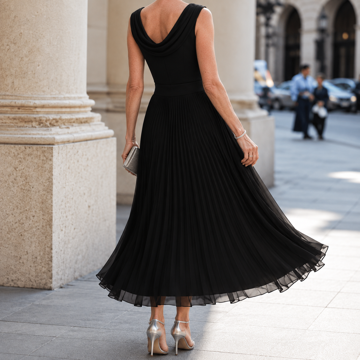 ELVENA™ | Pleated Midi Dress