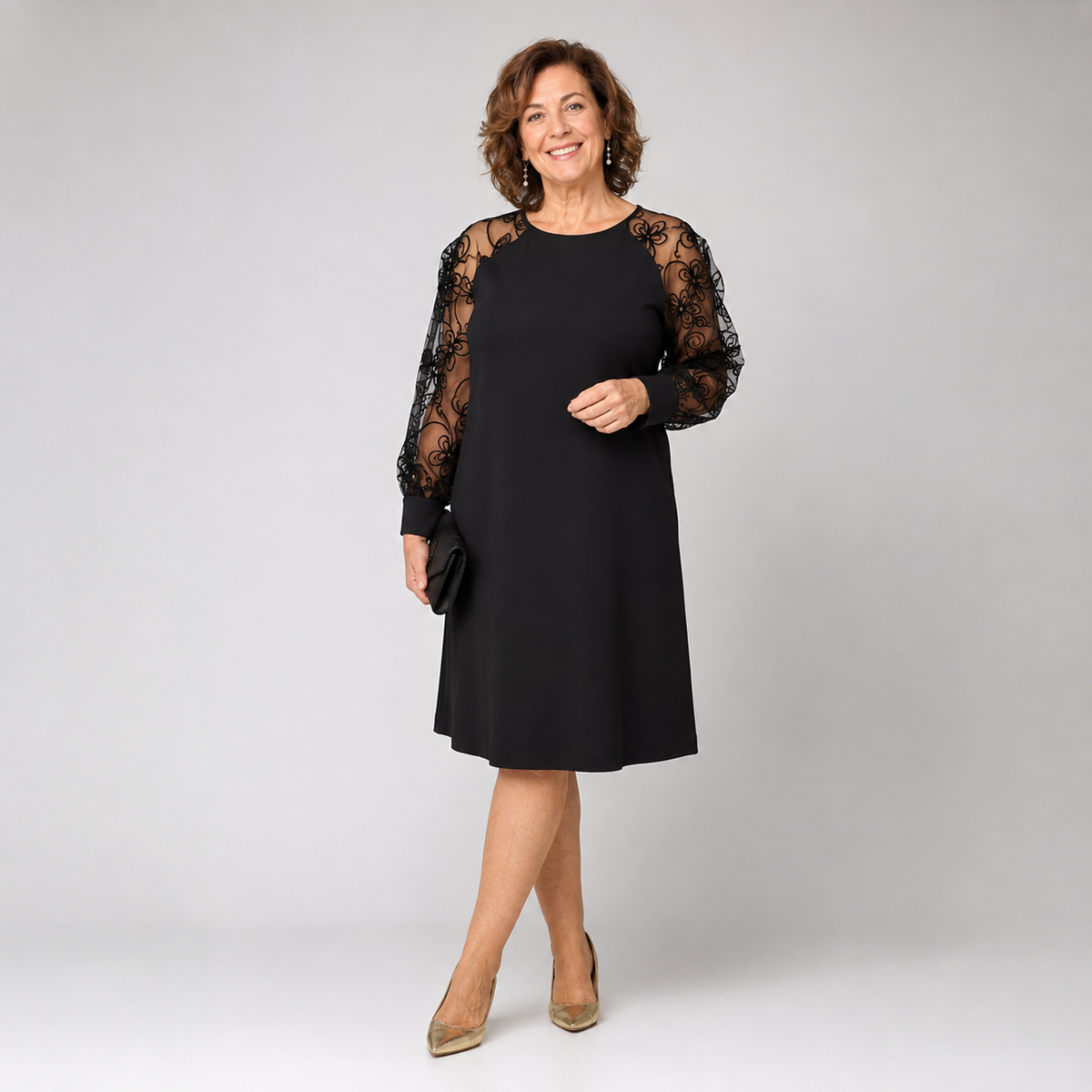 Amira | Chic Lace-Sleeve Dress