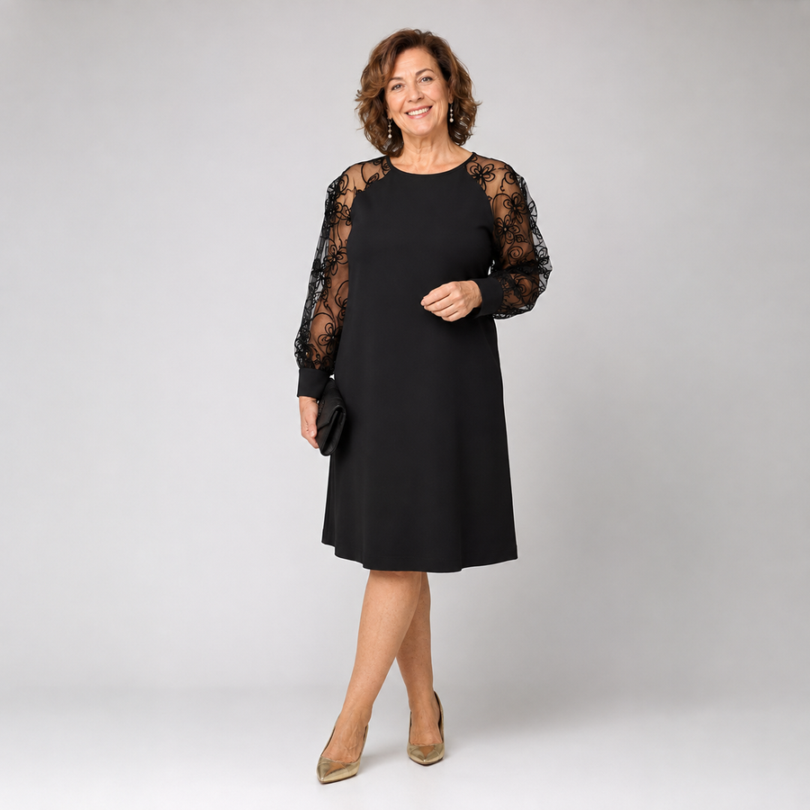 Amira | Chic Lace-Sleeve Dress