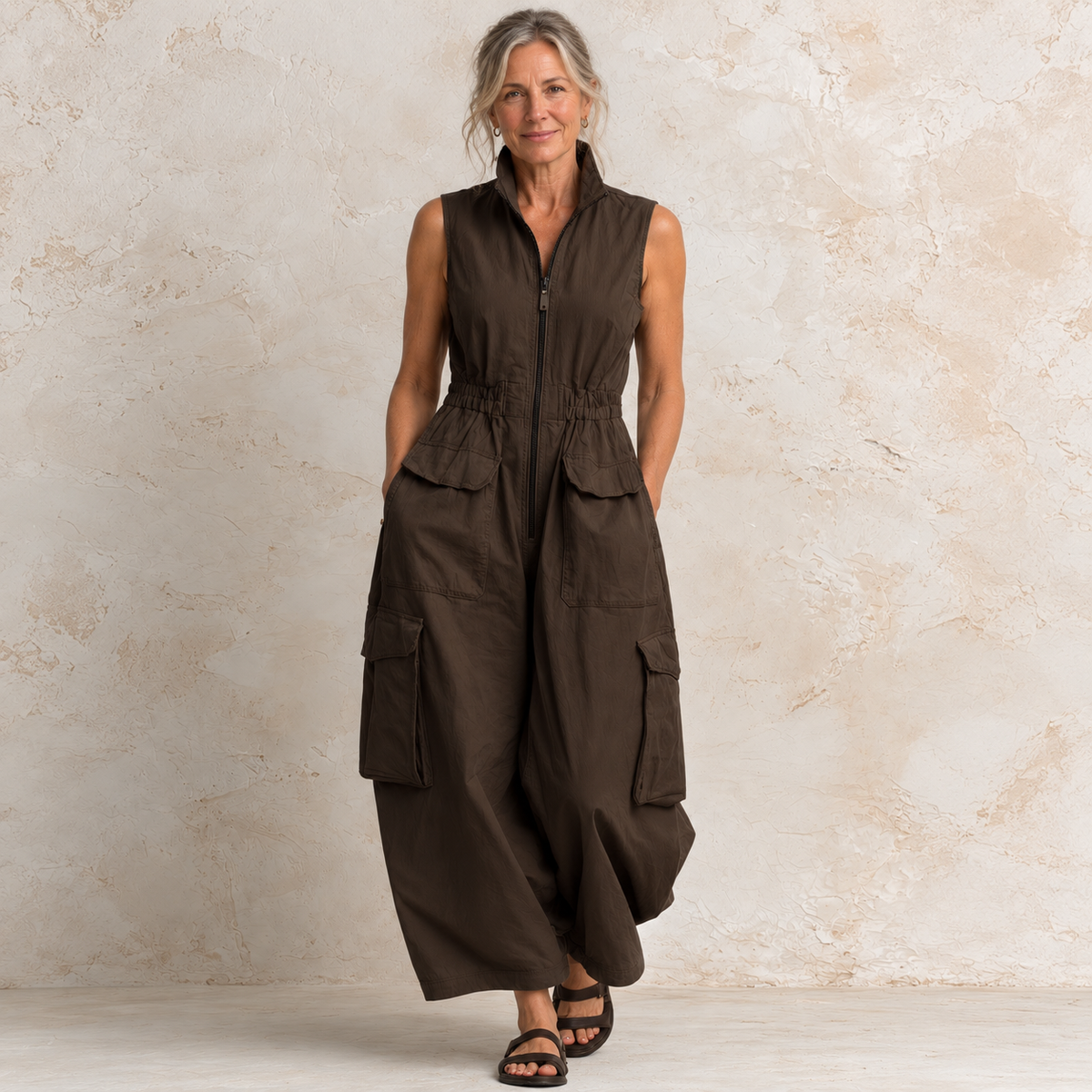 Avery | Utility Cargo Jumpsuit