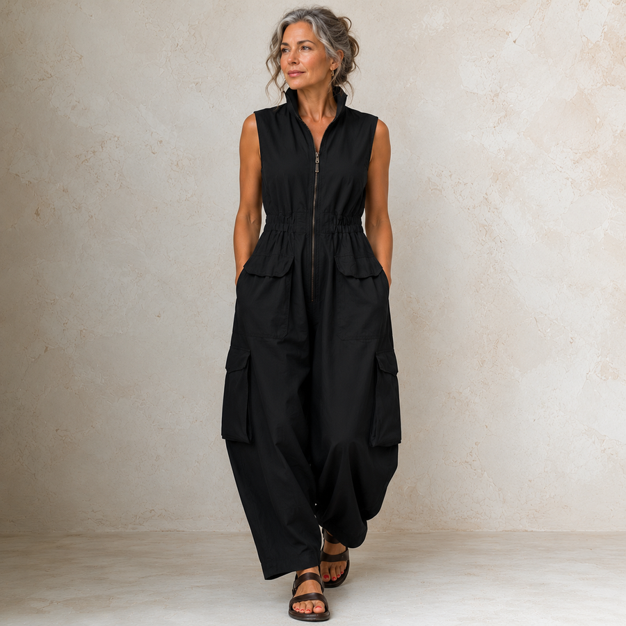 Avery | Utility Cargo Jumpsuit