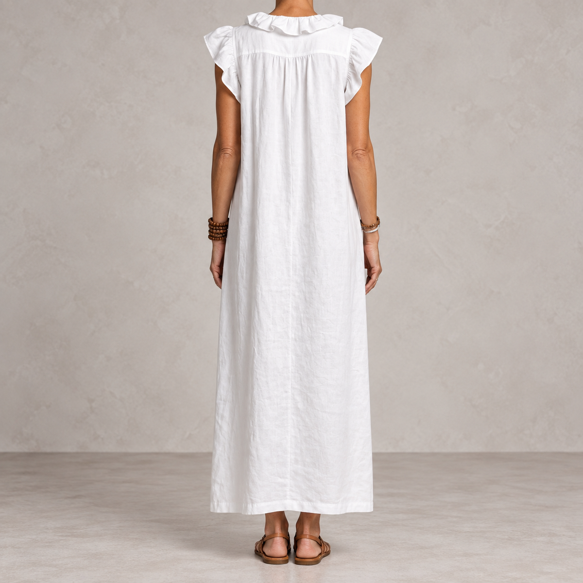 Josette | Ruffle V-Neck Maxi Dress