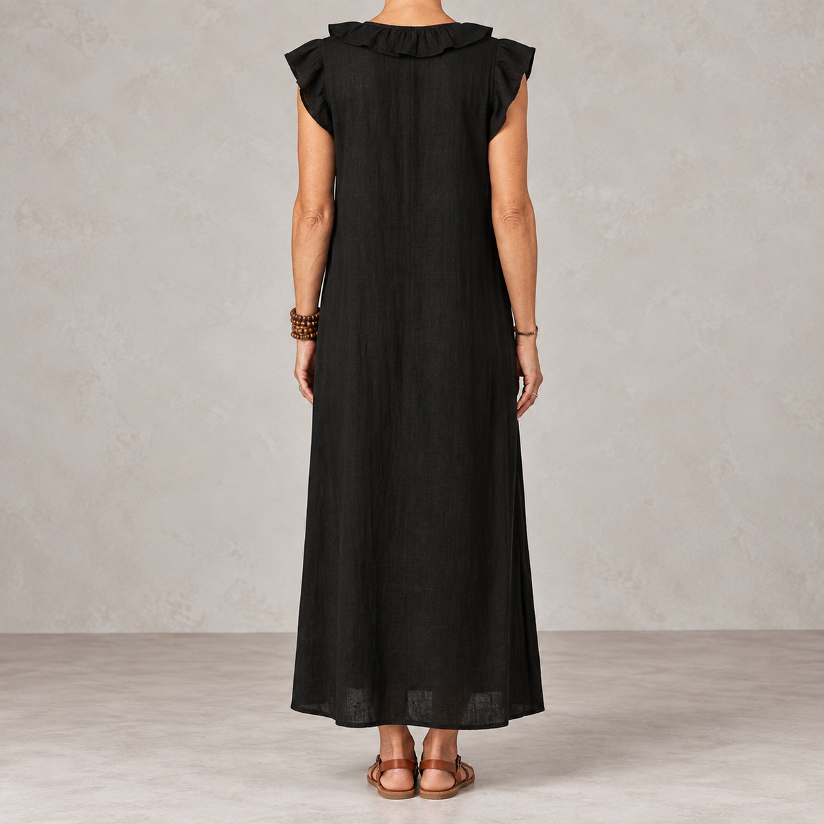 Josette | Ruffle V-Neck Maxi Dress