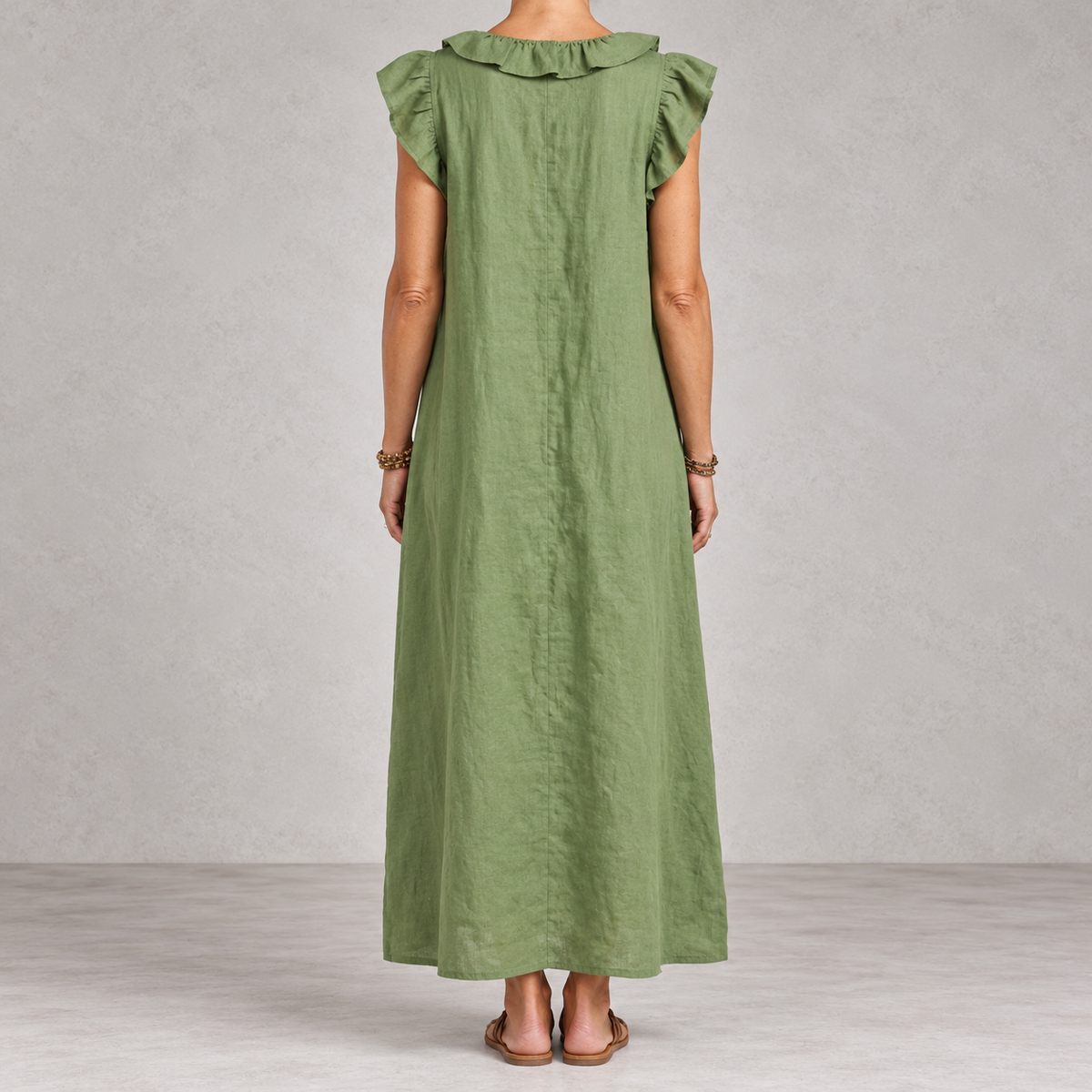 Josette | Ruffle V-Neck Maxi Dress
