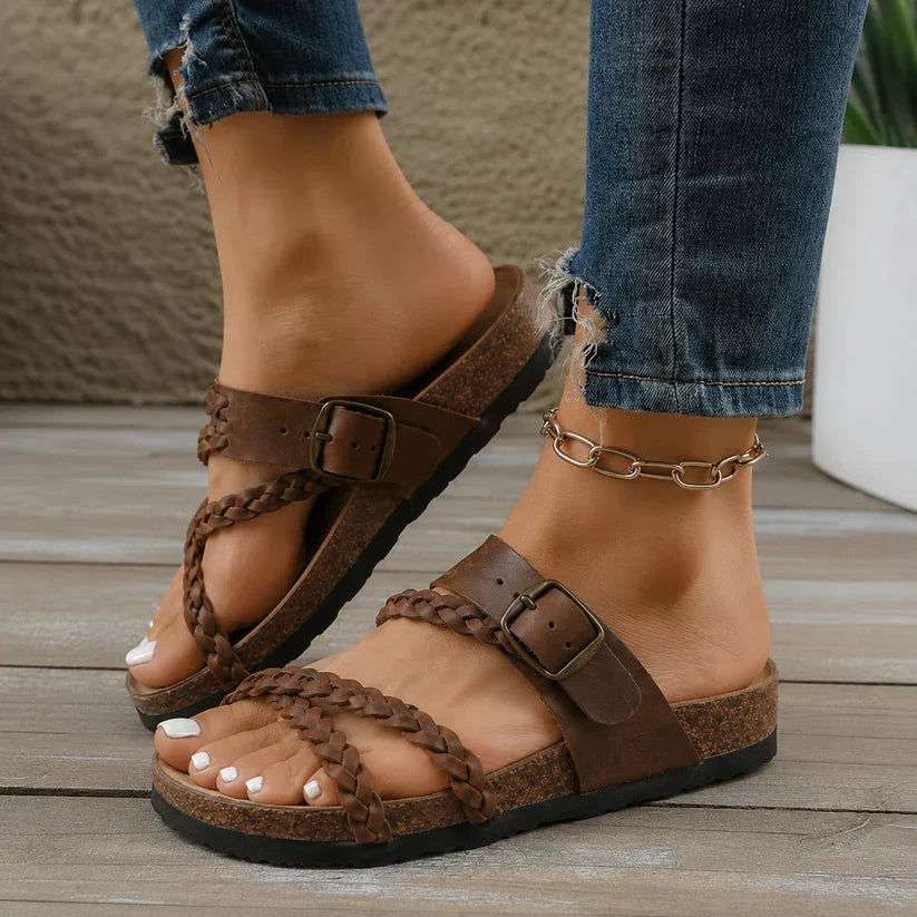 Leah™ Braided Cork Comfort Sandals