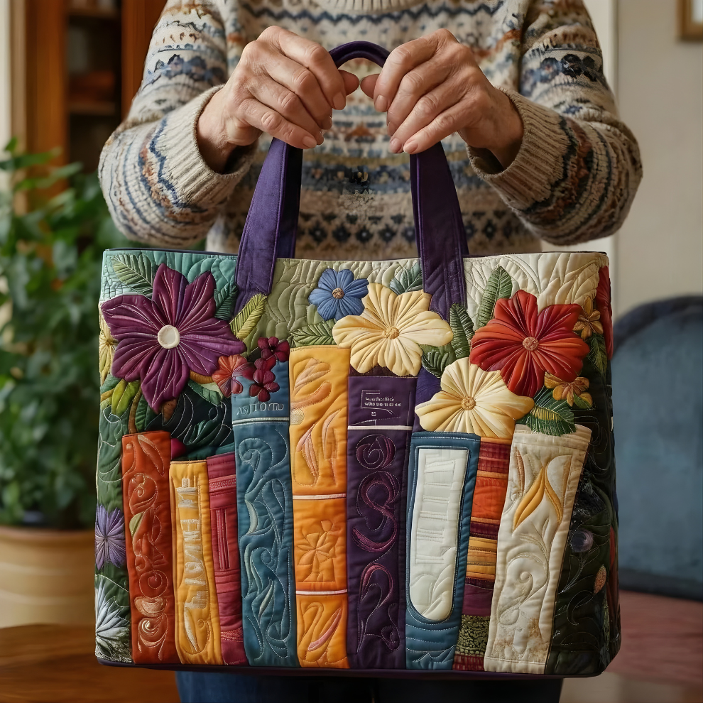 Floral Storybook Charm | Handmade Quilted Tote