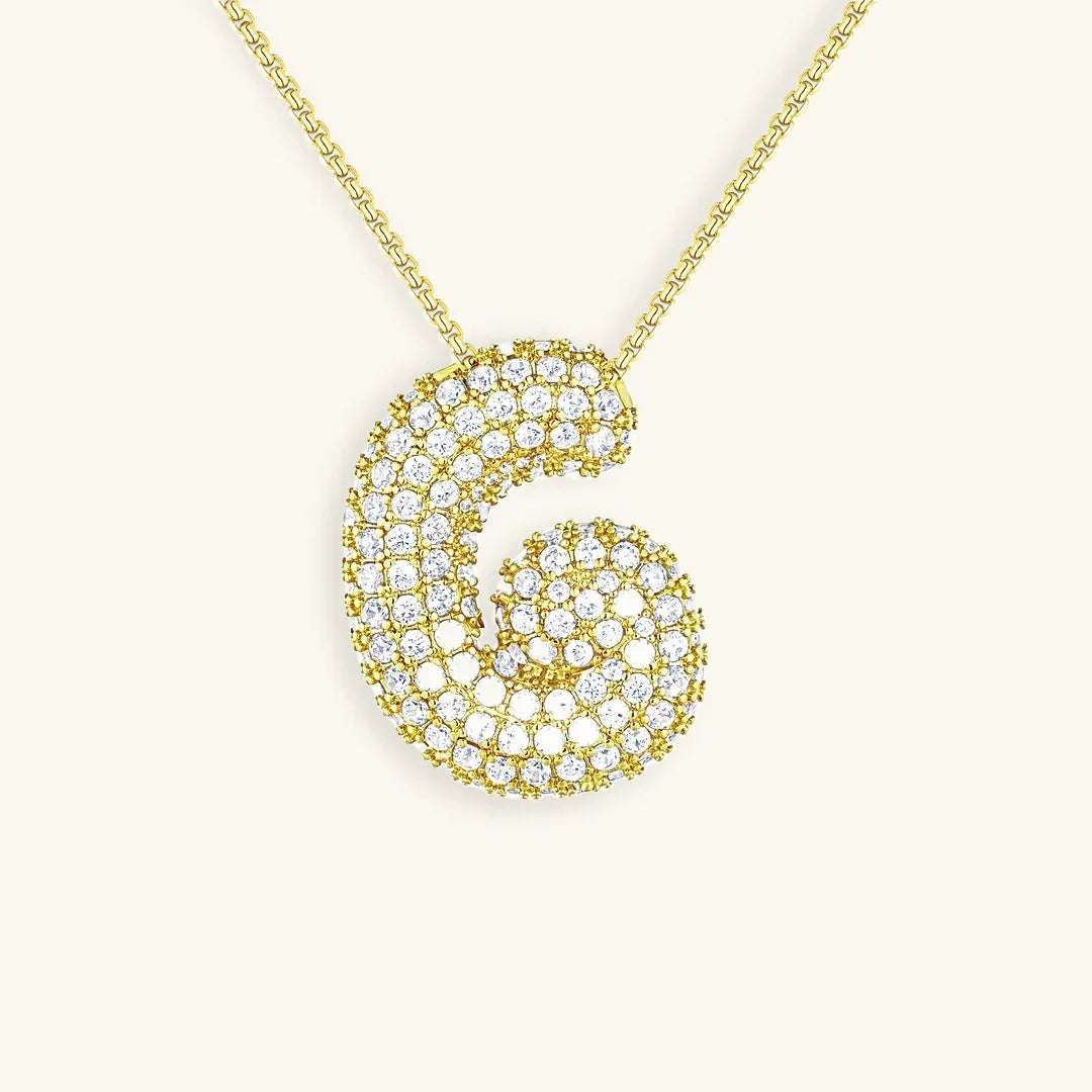 Bubble Initial Necklace