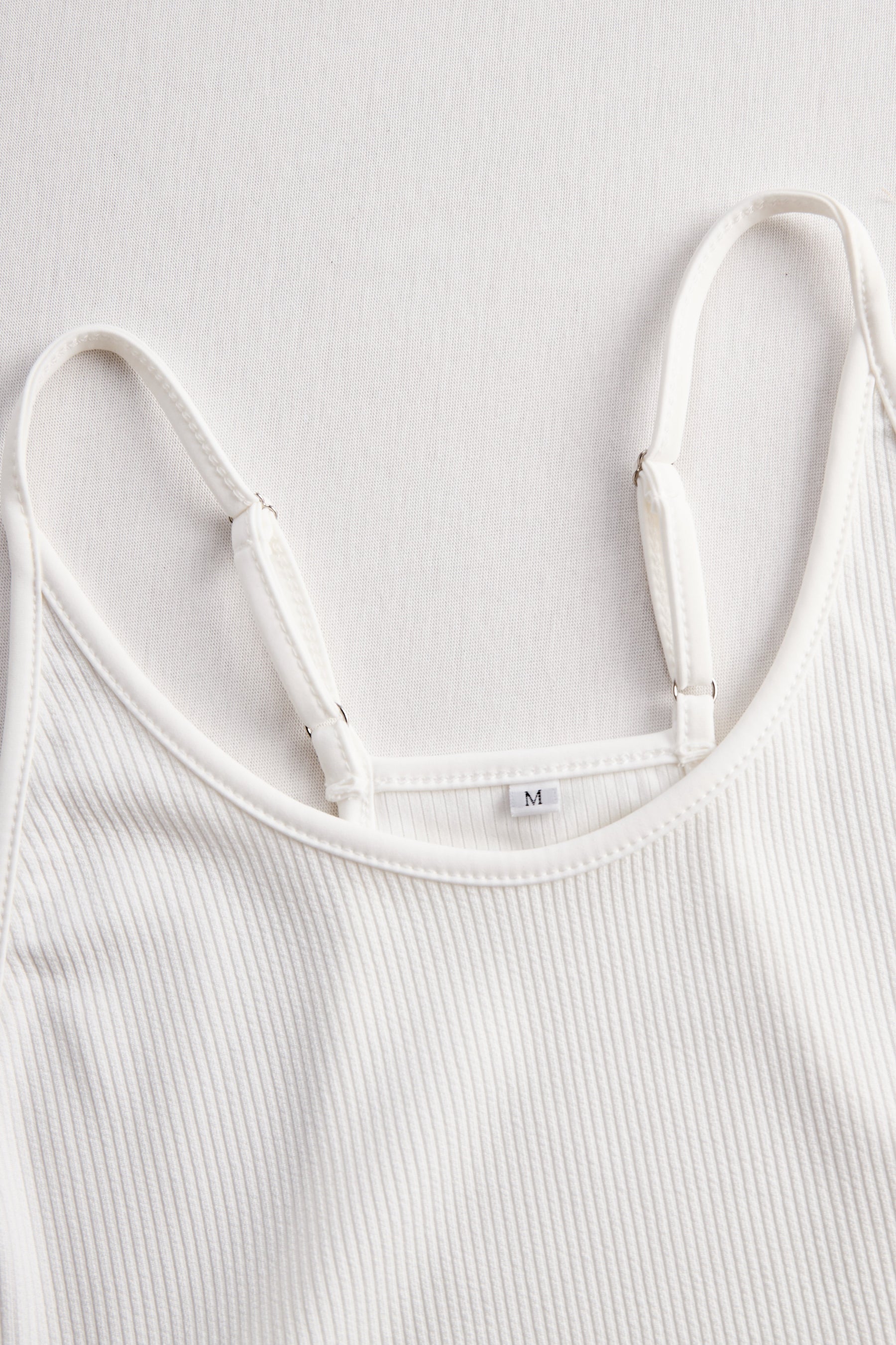 White Ribbed Skater Mini Dress