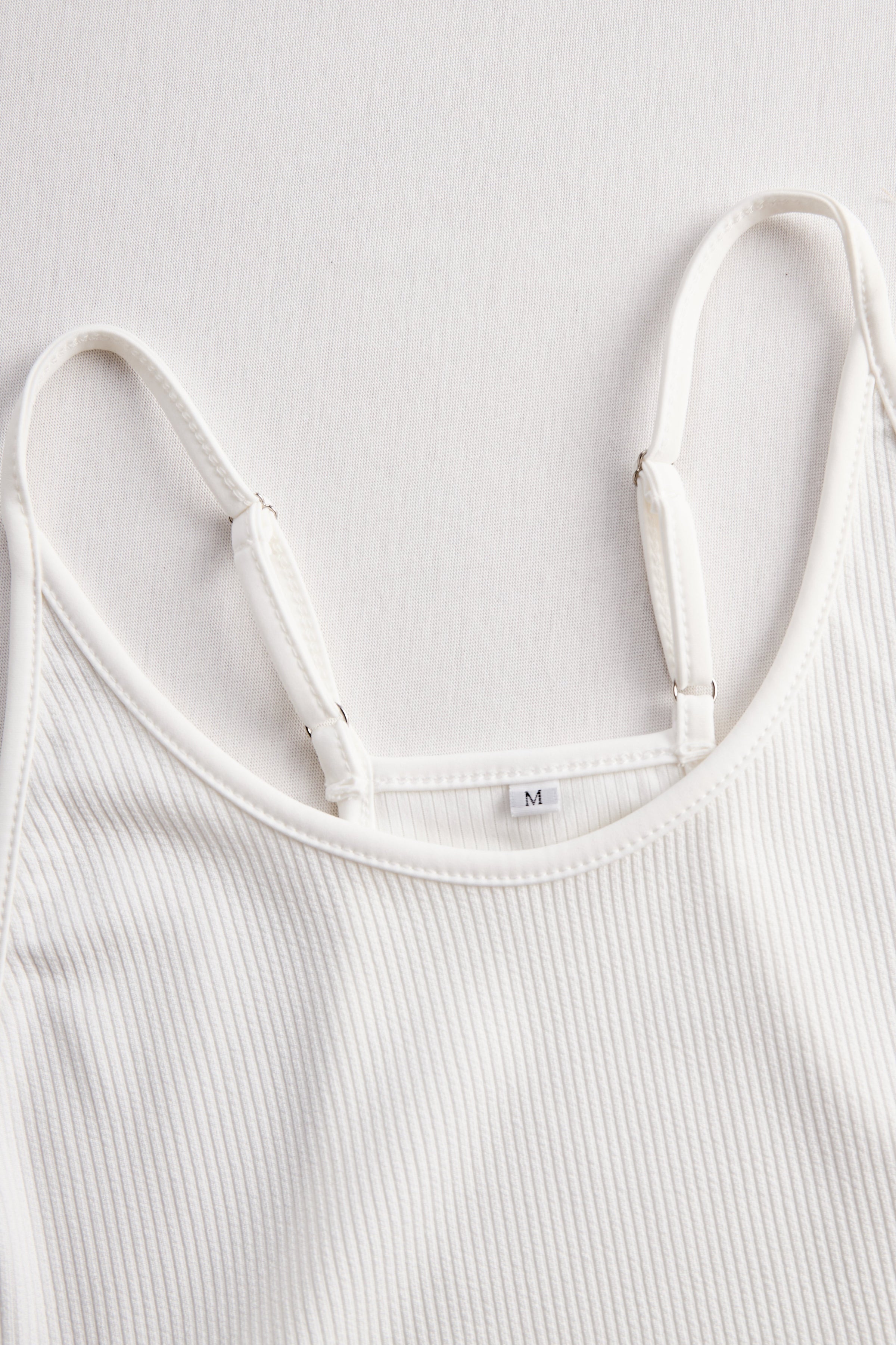 White Ribbed Skater Mini Dress