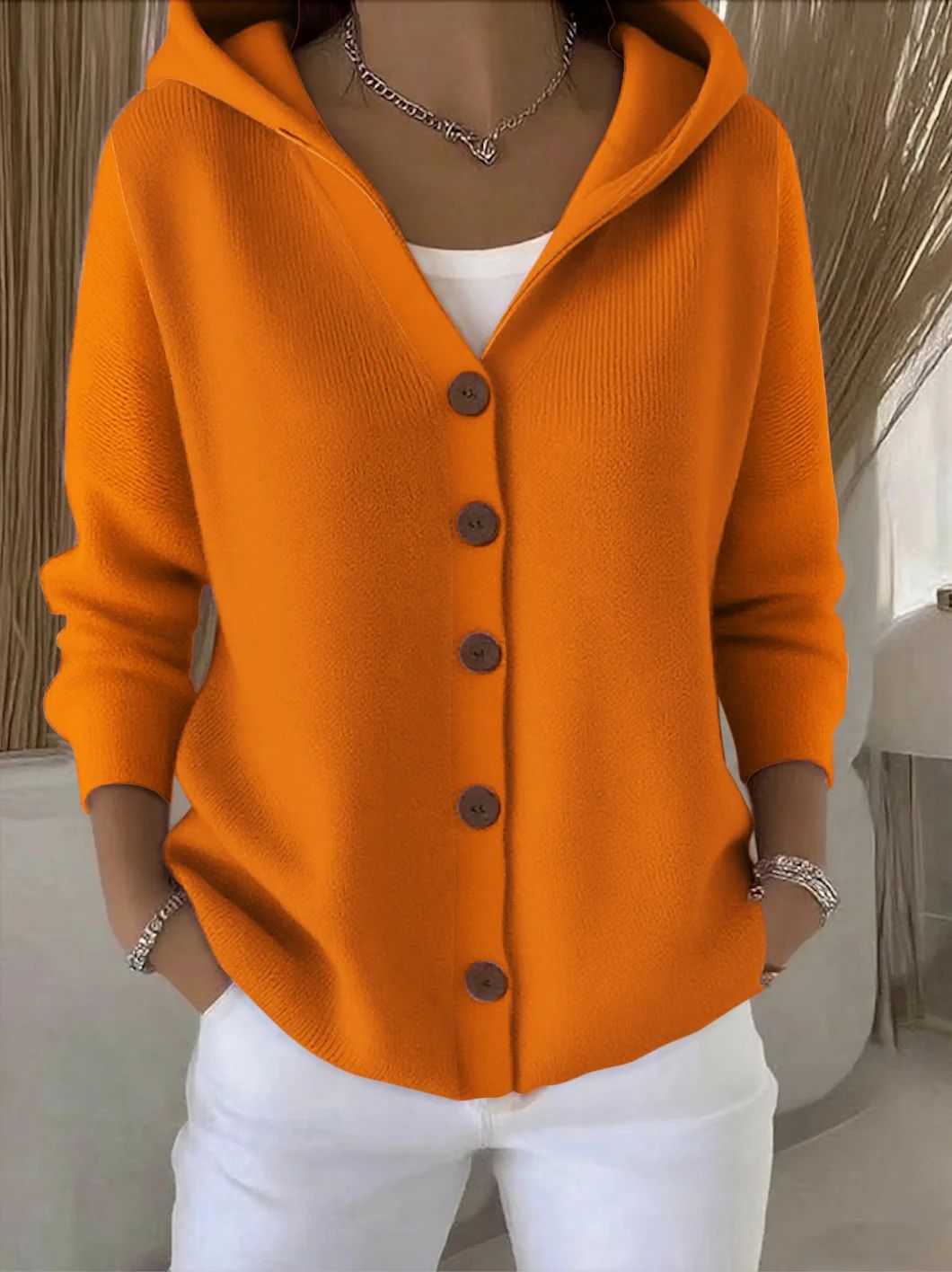 Hannah | Hooded Knit Jacket