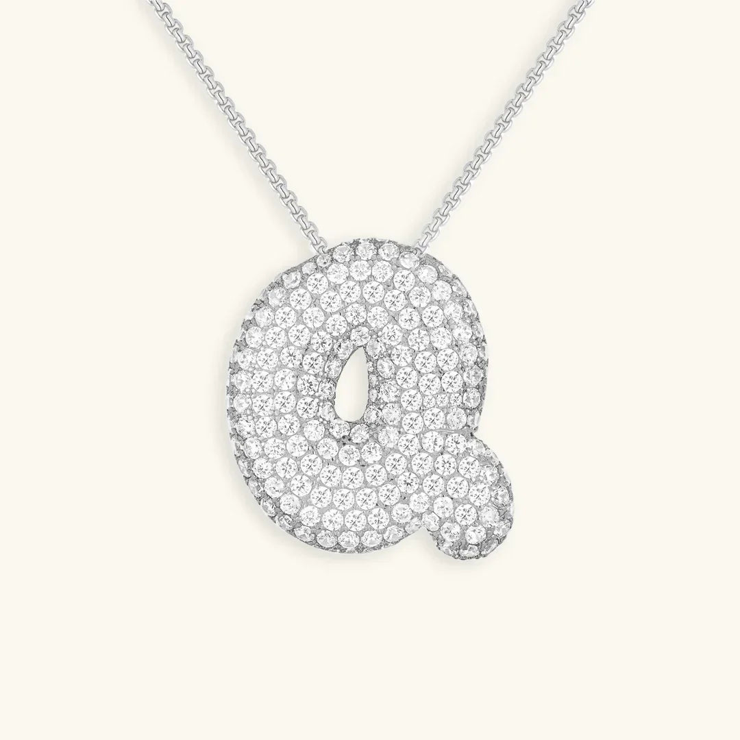 Bubble Initial Necklace