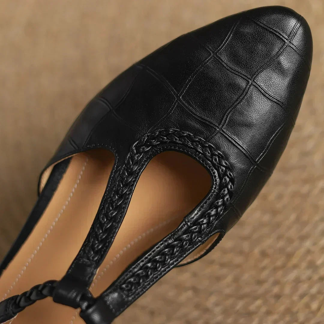 Anthea™ Elegant Braided Leather Shoes