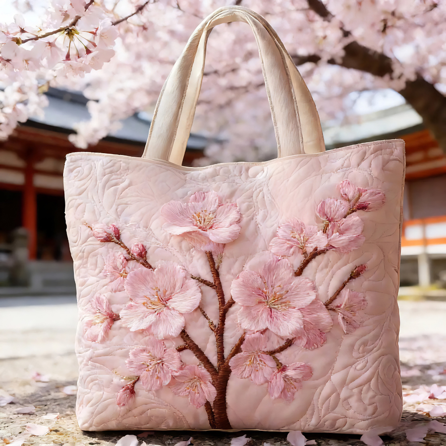 Sakura Bloom Serenity | Handmade Quilted Tote