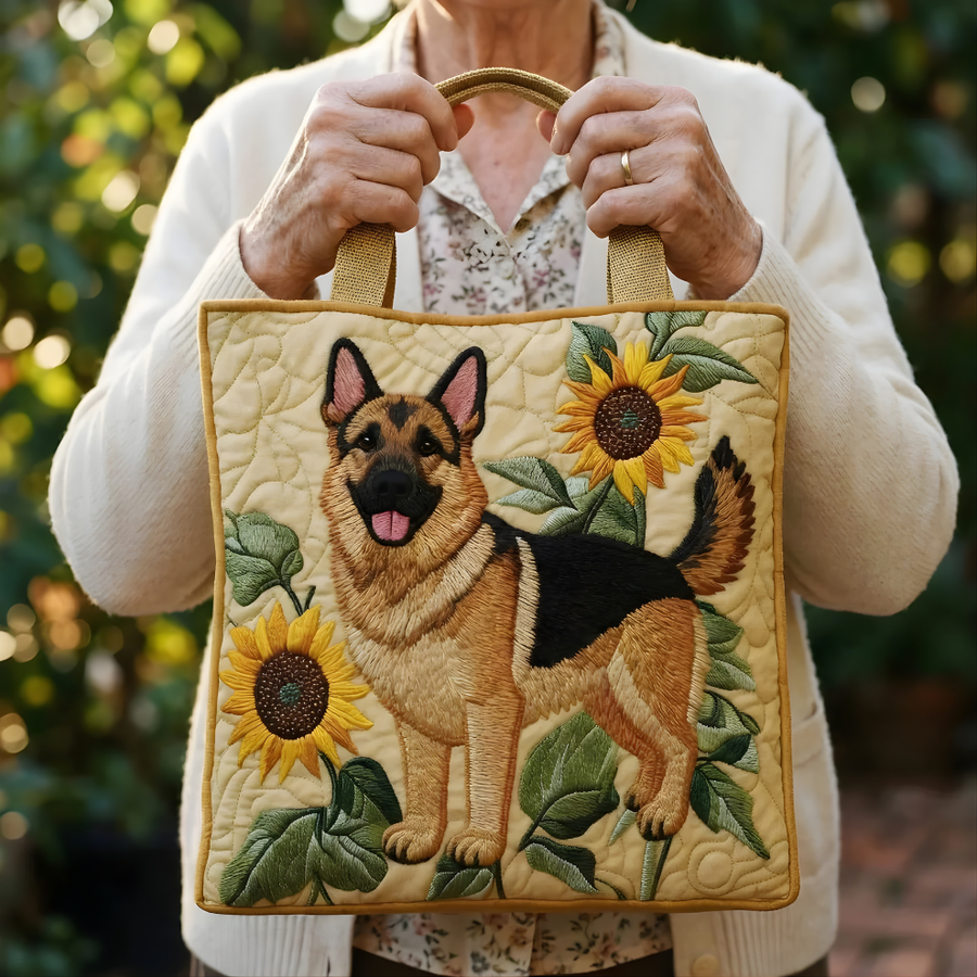 Sunflower Shepherd Charm | Handmade Quilted Tote