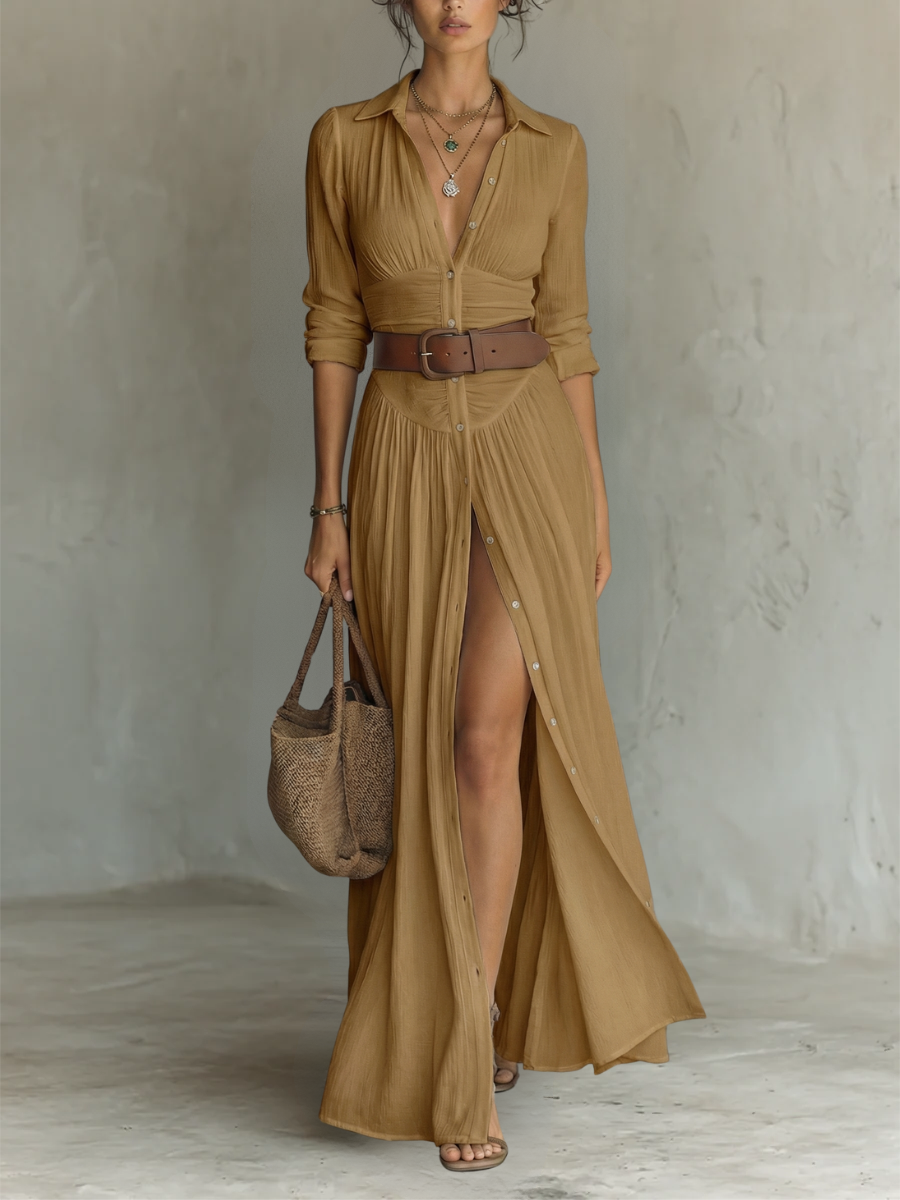Camille™ Linen Blend Maxi Dress
