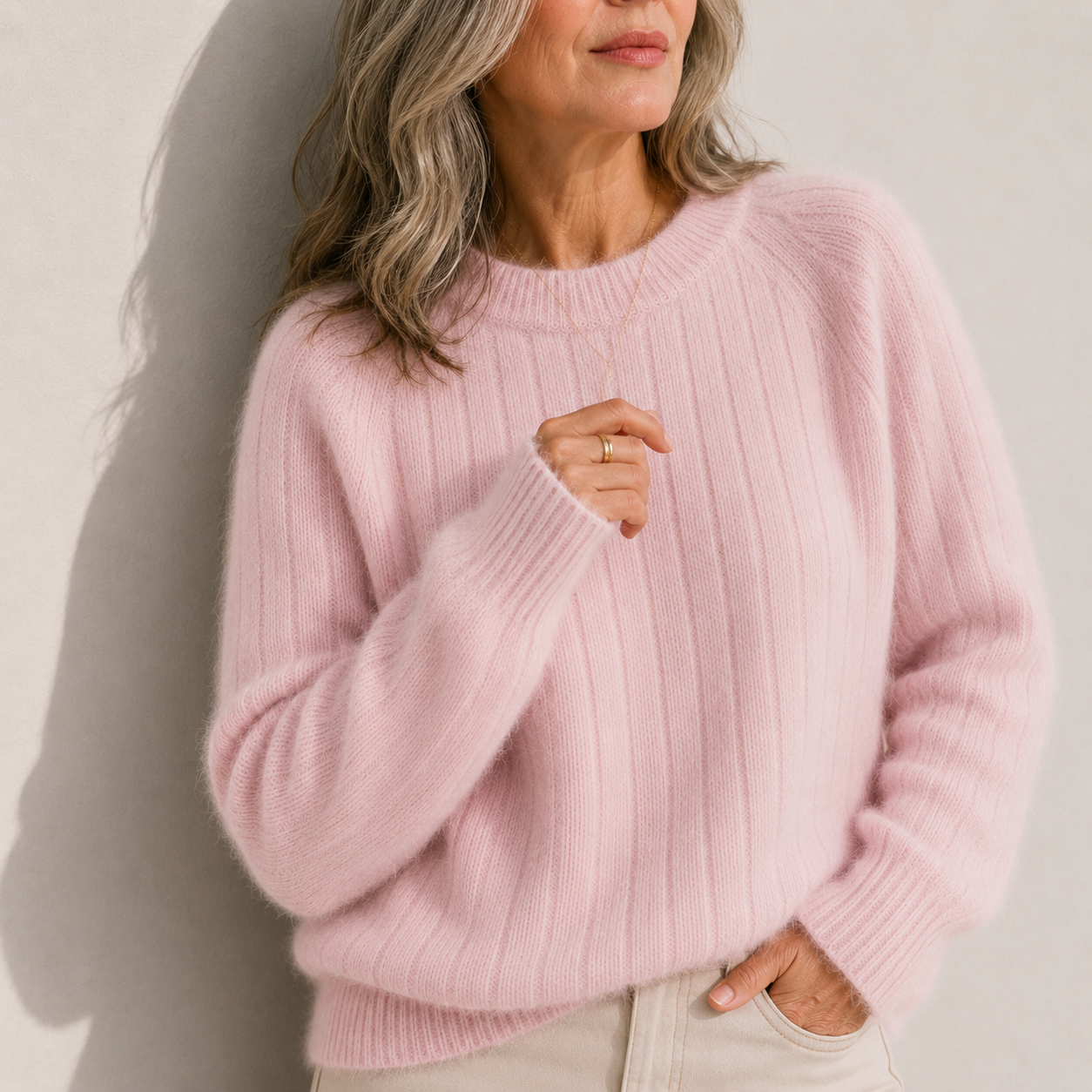 Milana Solid Colour Fluffy Sweater