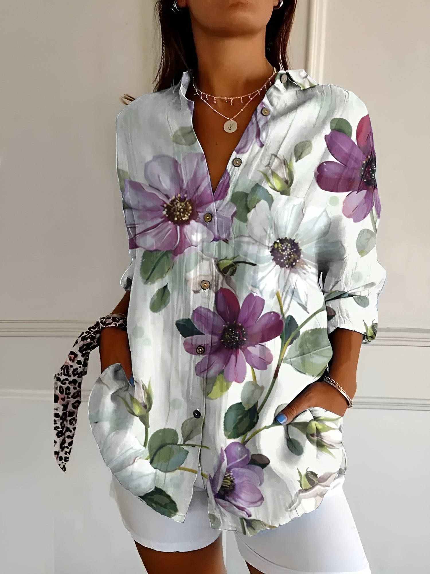Roseanne™ Floral Breeze Button-Up Shirt